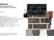 Exterior close up featuring Bourbon Trail brick, Hot Stone cement plank, and Black Widow garage paint at 7355 Bayview Run, McCordsville, IN 46055