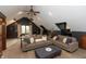 Cozy living room with a ceiling fan, recessed lights and comfortable seating at 8140 Springwater W Dr, Indianapolis, IN 46256