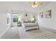 Spacious, well-lit bedroom features a ceiling fan and large windows with bright natural light at 8663 N Commonview Dr, McCordsville, IN 46055