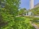Lush green backyard with healthy lawn and mature trees, creating a serene outdoor space at 9635 Shasta Dr, Fishers, IN 46038