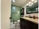 Bathroom featuring modern vanity, and flooring at 106 9Th St, New Market, IN 47965