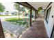 View from the porch showcasing a gravel walkway leading to the street at 110 Highland Ave, Franklin, IN 46131