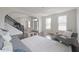 Inviting living room featuring a gray sofa, hardwood floors, and an open floor plan with ample natural light at 15201 Slateford Rd, Noblesville, IN 46062