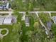 A bird's eye view of a charming home, set amidst a green landscape with mature trees and open space at 1535 Whalen Ave, Indianapolis, IN 46227