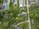 Aerial view of a home surrounded by lush green trees, offering a serene and private setting at 1535 Whalen Ave, Indianapolis, IN 46227