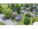 Aerial view of a home with a large lawn, mature trees, and neighborhood at 1539 Evans Ave, Noblesville, IN 46060