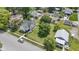 Aerial view of a home with a large lawn, mature trees, and neighborhood at 1539 Evans Ave, Noblesville, IN 46060