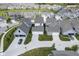 Stunning aerial view of homes near a picturesque pond, showcasing a serene neighborhood setting at 15557 Starflower Dr, Westfield, IN 46074