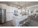 Stylish kitchen featuring a large island, modern appliances, and open layout at 15557 Starflower Dr, Westfield, IN 46074