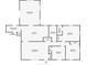 A home floor plan showing the layout including a living room, kitchen, and bedrooms at 17 E Beechwood Ln, Indianapolis, IN 46227