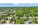 An aerial view of a residential area surrounded by mature trees and green lawns at 1914 S Avon Ave, Avon, IN 46123