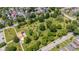 Real estate listing shows an aerial view of a property featuring a large yard and surrounding neighborhood at 2020 N Park Ave, Indianapolis, IN 46202