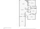 Detailed floor plan showing layout of living room, bedrooms, kitchen, and study room with dimensions at 3620 N Lakeside Dr, Muncie, IN 47304