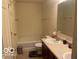 Bright bathroom featuring a tub and shower combination and a vanity with ample countertop space at 3861 Indigo Blue Blvd, Whitestown, IN 46075