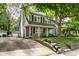 Charming two-story home featuring a welcoming front porch, well-manicured landscaping, and a detached garage at 4619 N Park Ave, Indianapolis, IN 46205