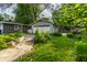 A detached garage, showcasing a well-manicured yard and greenery at 4619 N Park Ave, Indianapolis, IN 46205