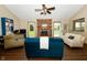 Inviting living room featuring a brick fireplace, vaulted ceilings and an open floor plan at 4901 E County Road 100 N, Avon, IN 46123