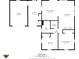 Here is the floor plan of a 1023 sq ft home with a garage, foyer, eat-in kitchen, living room, laundry, bath, and 2 bedrooms at 5570 Paradise Ct, Martinsville, IN 46151