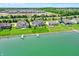 Aerial view of houses and community on a lake at 6882 Bladstone Rd, Noblesville, IN 46062