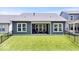 Spacious backyard with lush green lawn, privacy fence, and a covered patio, perfect for outdoor gatherings at 7154 Covington St, Lebanon, IN 46052