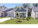 Charming single-Gathering home featuring a gray color scheme, well-manicured lawn, and attached garage at 7154 Covington St, Lebanon, IN 46052