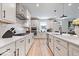 Modern kitchen with white cabinets, stainless steel appliances, and beautiful countertops at 7154 Covington St, Lebanon, IN 46052