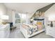 Bright bedroom featuring a large window and contemporary decor at 7177 Firestone Rd, Whitestown, IN 46052