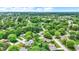 An aerial view of a residential area with lush green trees, well-kept homes, and orderly streets in a calm and peaceful neighborhood at 7504 Troon Ct, Indianapolis, IN 46237