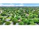 Aerial view of a leafy suburban neighborhood with well-maintained homes and mature trees creating a serene canopy at 7504 Troon Ct, Indianapolis, IN 46237