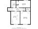Detailed floor plan of lower level featuring bedrooms, bathroom, utility room, and walk-in closet with labeled dimensions at 7504 Troon Ct, Indianapolis, IN 46237