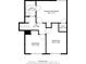 Upstairs floor plan showing layout of primary bedroom, bedrooms, bath and hall at 7504 Troon Ct, Indianapolis, IN 46237