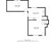 Floor plan of main level outlining Gathering room, eat-in kitchen, and living room with precise dimensions for layout planning at 7504 Troon Ct, Indianapolis, IN 46237