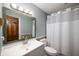 Bathroom featuring a single sink vanity and combined shower and tub at 106 N Jamalee Way, Pendleton, IN 46064
