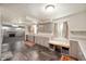 Recently updated kitchen offering ample counter space and storage featuring gray cabinets and new countertops at 106 N Jamalee Way, Pendleton, IN 46064