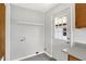 Laundry room with white walls, a laundry hookup, and shelving at 11 14Th St, Franklin, IN 46131