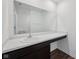 Bathroom with vanity, sink, large mirror, and stylish fixtures at 1304 Vera Blvd, Danville, IN 46122