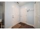 Welcoming foyer with hardwood floors, a coat closet, and neutral paint at 13910 Brightwater Dr, Fishers, IN 46038
