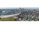 Aerial view of city with skyline and modern highway overpass near residential neighborhoods at 1622 Cornell Ave, Indianapolis, IN 46202