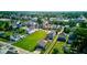 An aerial view of neighborhood homes with lush yards, creating a peaceful residential setting at 1622 Cornell Ave, Indianapolis, IN 46202