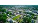 An aerial view capturing the tree-lined streets and diverse architectural styles of this residential community at 1622 Cornell Ave, Indianapolis, IN 46202