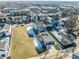 Aerial view showcasing the property, backyard, garage, and surrounding neighborhood at 1622 Cornell Ave, Indianapolis, IN 46202