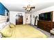 Spacious main bedroom featuring an ensuite bath, large dresser, and plush carpet at 164 Wellington Pkwy, Noblesville, IN 46060