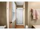 Bathroom featuring a shower and towel racks at 3210 Flintwood Dr, Columbus, IN 47203