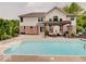 Backyard featuring a pool and a patio with seating and a barbecue grill at 4075 Dartmoor Dr, Greenwood, IN 46143