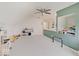 Spacious room features built in shelving, neutral carpet and large window at 4075 Dartmoor Dr, Greenwood, IN 46143
