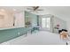 Bright room features a built-in, neutral carpet, and a large window at 4075 Dartmoor Dr, Greenwood, IN 46143