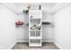 A functional walk-in closet that features wire shelving with ample storage for clothes and other items at 422 Sanders St, Indianapolis, IN 46225