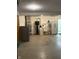 Attached garage has plenty of space for two cars, plus extra for storage and hobbies at 5148 Constitution Ct, Columbus, IN 47203