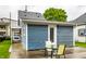 Spacious backyard featuring a separate building with door access and space for outdoor activities at 529 E Merrill St, Indianapolis, IN 46203