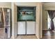 Convenient laundry area with modern washer and dryer, nestled inside the kitchen at 7405 N Janna Dr, Muncie, IN 47303